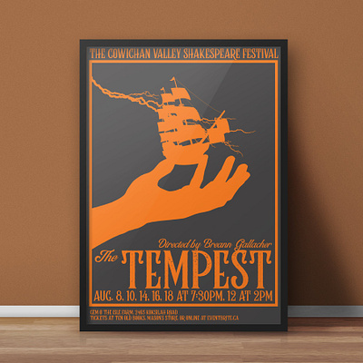 Poster Design: Cowichan Valley Shakespeare Festival branding cowichan design graphic design illustration jesse ladret malcontent creative poster print shakespeare tempest valley vancouver island victoria bc