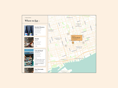 Print Collective | City guide map maps ui visual design web design