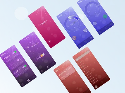 TIMELY(Jailbreak) - Alarm - Mobile App alarm app design icon mobile app ui ux