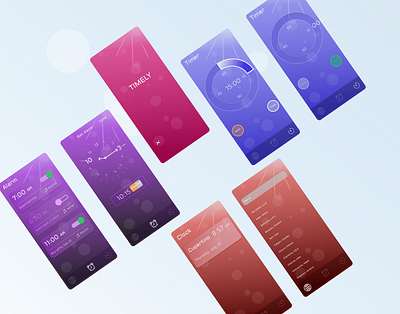 TIMELY(Jailbreak) - Alarm - Mobile App alarm app design icon mobile app ui ux