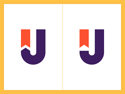 J bookmark brand branding j logo logomark simple vector