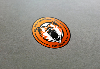 Logo for martial arts school bear illustration logo logo design