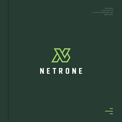 Netrone branding character design icon logo logogram logotype minimalist monogram nletter nlogo simple symbol vector