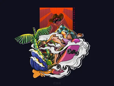 SUMMER VIBE digitalpainting graphic design illustration