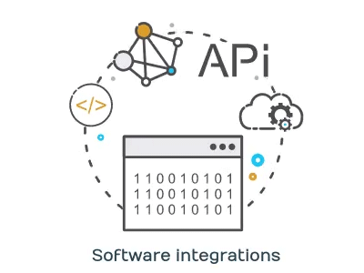 Software integrations illustration design development illustration ui ux vector