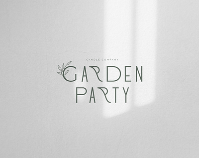 Garden Party candle design flower font garden leaf logo logotype typography vector