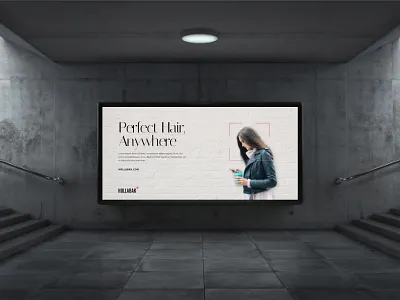 Hollabak Billboard Mockups app branding billboard branding design hair hair stylist hairstyle logo