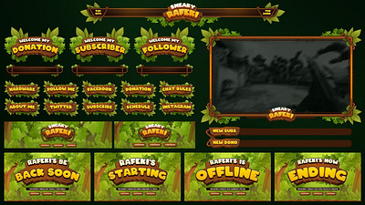 CUSTOM ANIMATED TWITCH OVERLAY PACKAGE/STREAM PACKAGE customoverlay customtwitchalerts customtwitchoverlay customtwitchscreen cuteoverlay overlaypackage streamoverlay streamscreen twitchpackage twitchpanels