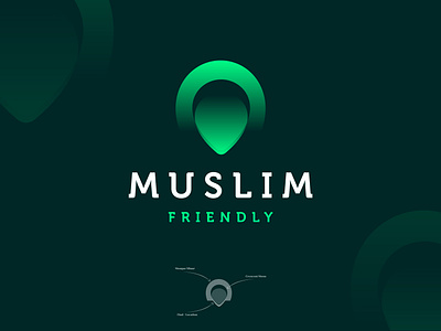 Muslim Friendly - Mobile app logo design branding🕌 app logo branding design friendly illustration islamic location logo logo design logo designer logo mark mark logomark brandmark masjid minar mobile app moon mosque muslim new logo vector