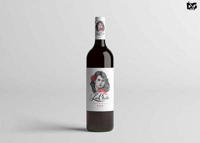 La Chelo Wine Bottle Mockup alcohol bottle clean collection design illustration latest le chalo logo mockup new packaging premium ui wine