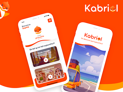 Kabriol app apple boy car child design girl illustration mobile app travel ui uiux ux young