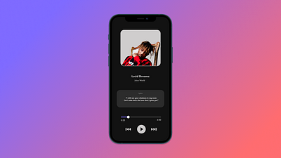 Music Player - Daily UI 009 dailyui dark background design figma ui webdesign