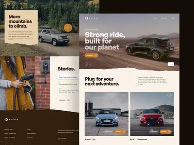 Electric Car Landing Page automobile car car shop cars drive electric car homepage landing page racing rovers supercar tesla transport ui uiux ux vehicles web web design website