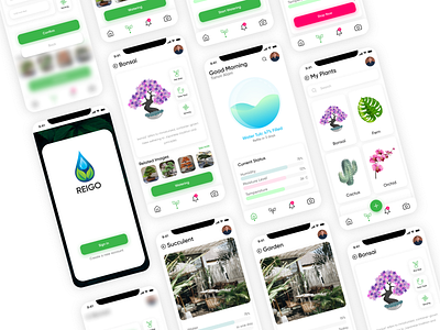 App Design — Reigo 3d agarden app app app design app design idea attractive app best app branding design insperation garden graphic design healt mobile app modern app mood plant plant app plant app design insperation ui