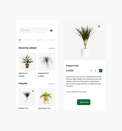 Plant App app design plant app ui ux