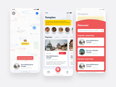 Temple app branding design illustration minimal temple ui ux vector