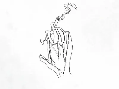 smokyVeins arm sketch smoking suicide veins