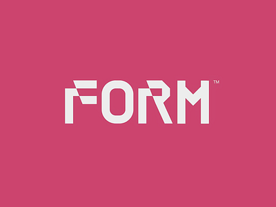 Form Creative Typographic Logo beautiful design bran design brand identity branding branding design company logo creative design graphic design logo logo design logo mark logotype pink background pink white typo typography typography design visual identity white typography