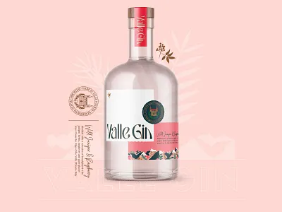 Italian Gin Concept alcohol botanicals bottle castle drink gin italy label mountains spirit
