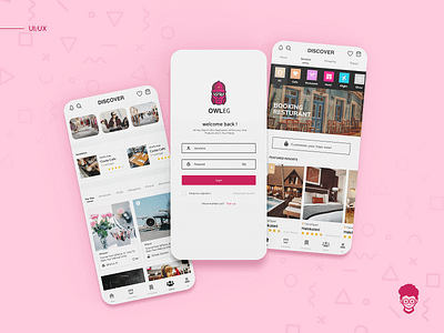 OWLEG logo mobile ui ux
