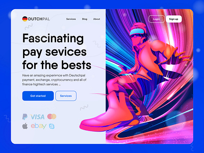 Financial colourful website ui blue branding colourful deutsch finance illustration minimal mobile paypal product design ui ui design ux