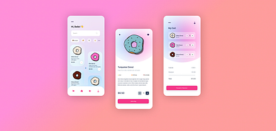 Dessert Delivery App Concept app branding clean clean ui design illustration logo minimal simple ui