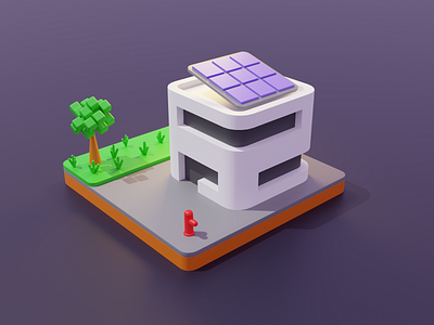 Smart Home 3d 3dmodelling blender blender3d blendercommunity blenderrender design illustration ui web