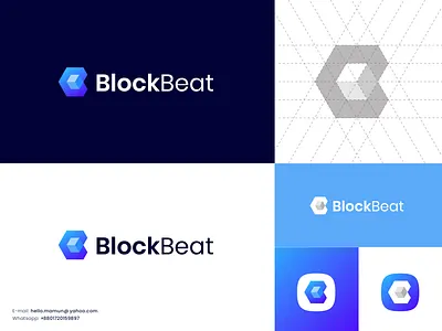 BlockBeat - Abstract Letter B Crypto Logo a b c d e f g h i j k l m n abstract logos brand brand identity crypto ecommerce flat gradient letter b lettermark logo design logo designer logomark mark minimalist logo modern logo monogram o p q r s t u v w x y z symbol
