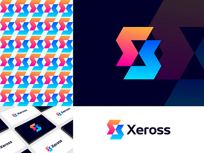 Letter X S Logo Concept block blockchain brand branding colorful logo mark crypto design fintech geometry icon l o g o d e s i g n letter mark letters logo mark meta modern logo software technology