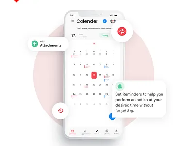 SparkNow app (Calender section) app branding design illustration minimal typography ui ux