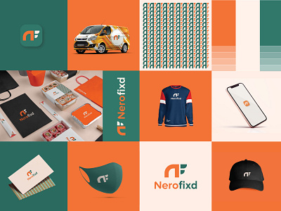 Nerofixd Branding presentation branding branding presentation colour logo custom logo design flat logo food icon identity illustration logo logo mark logodesign mark minimal modern logo tech