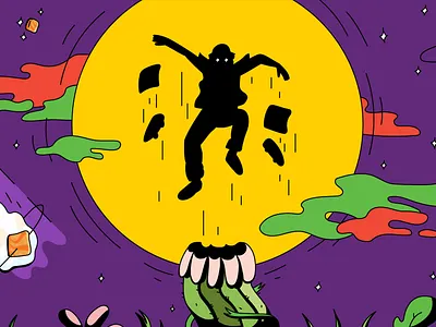 'Take it to 200' style frame animation cactus cereal cinnamon toast crunch cuco dark knight digital dope flora flowers illustration interview moon music outer space shadow space spotify style frame vector