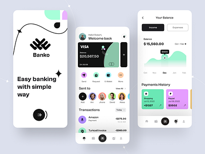 Finance service - Mobile app by Madhu Mia for Oniex™ on Dribbble