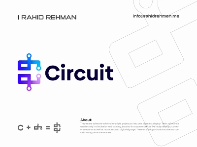 Circuit - Letter C Technology Logo. a b c d e f g h i j k l m n app logo c letter logo c tech logo chip logo circuit logo creative logo design icon logo logotype modern logo monogram o p q r s t u v w x y z software logo startup logo symbol tech company technology icons technology logo