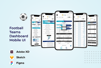 Football Dashboard Mobile UI Design app app design art branding design graphic design illustration inspiration logo mobileui mobileuidesign mobileuikit mobileuiux ui uidesign uiux uiuxdesign uxdesign