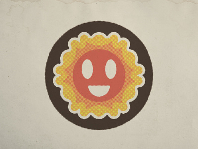 hot damn bezierclub custom design emoticon eyes face fun happy illustration lettercollective logo mouth riso sheep smile smiley sun vector