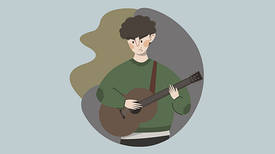 Guitar Boy graphic design illustration vector