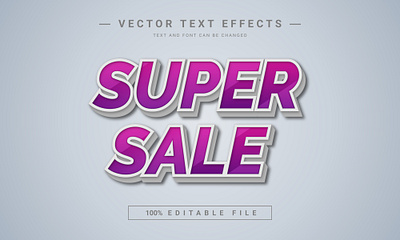 Super Sale 3D Full Editable Text Effect Mockup Template 3d 3d text branding design graphic design illustration logo text effect vector