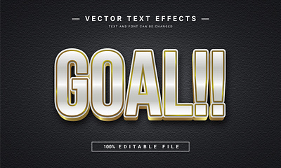 Goal 3D Full Editable Text Effect Mockup Template 3d 3d text design football goal graphic design text effect