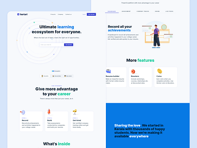 Ed- tech landing page branding landing page ui