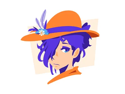 Summer Time anime colour design girl hat illustration illustrator summer vector