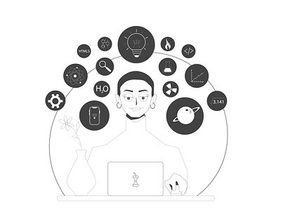 Woman in STEM adobe illustrator illustration illustrator procreate ui ui illustration