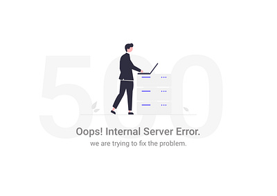 Internal Server Error dashboard desgin design error illustration ui website