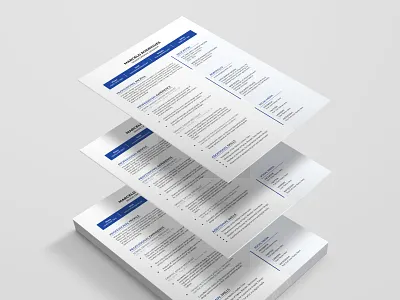 Resume / CV ai clean cv creative docx portfolio ps template
