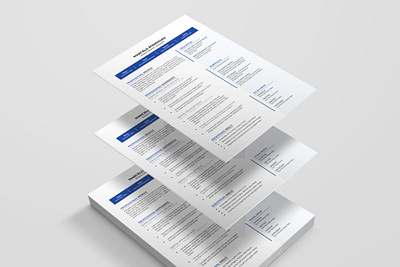 Resume / CV ai clean cv creative docx portfolio ps template