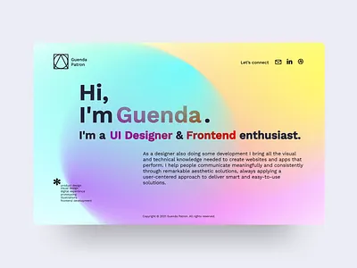 Personal website | 2021 animations color animation colours design landingpage minimal personal website portofolio ui