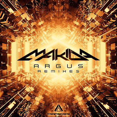 Makida - Argus Remixes cover art graphic design psychedelic