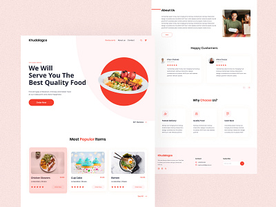 Food Web Landing Page clean design colorful design design ecommerce food food delivery landing page food order homepage jannat uiux landing page oniline shop restaurant restaurant web top 2021 trending uidesign uiux web design web page website