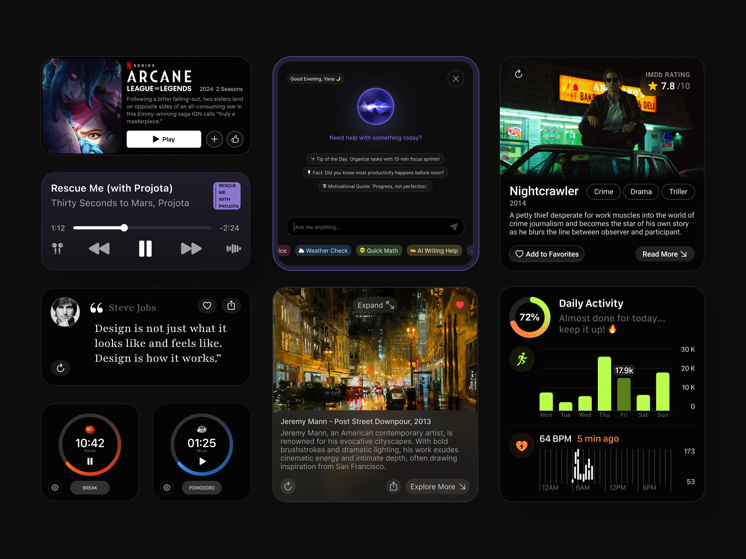 🌚 iOS Widget Challenge Overview | Part 2 by Yana on Dribbble