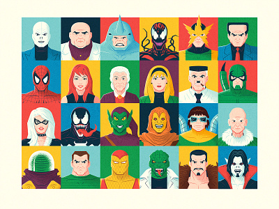 The Amazing Spider-Man roster illustration marvel spider man vector